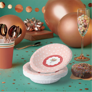 Picknick Sommer Rot Pink Weiß Punkte Babyparty Pappteller