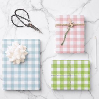 Picknickestival, rosa und grün geschenkpapier set