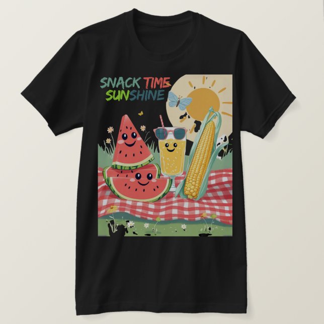 Picknickfreunde – Sommer Snack Squad T-Shirt (Design vorne)