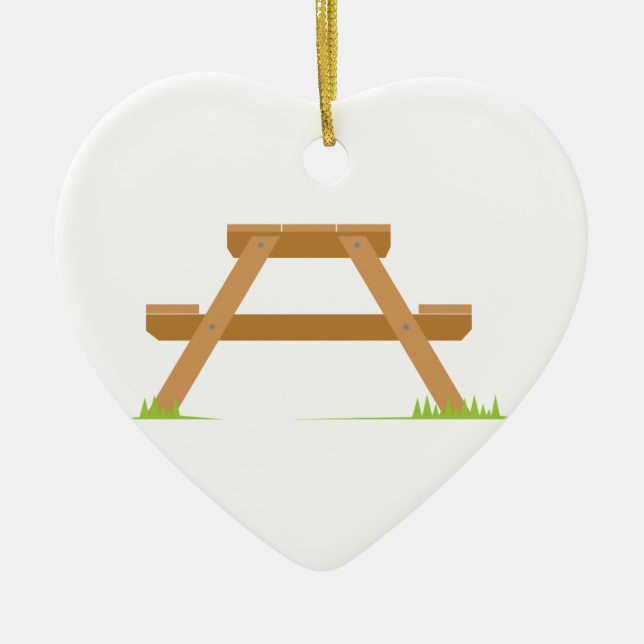 Picknicktisch Keramik Ornament (Vorne)