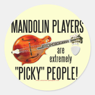 Picky Mandolinists Runder Aufkleber