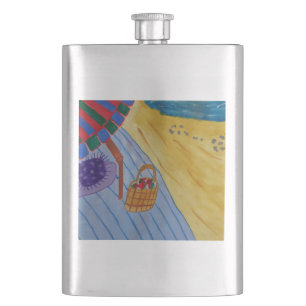 Picnic auf der klassischen Beach-Flasche Flachmann