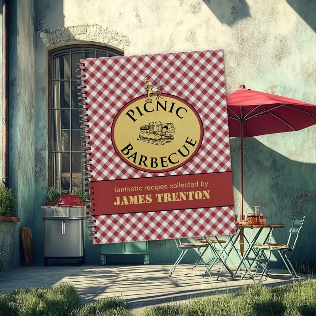 Picnic Barbecue Gingham Red Recipe Buch (Von Creator hochgeladen)