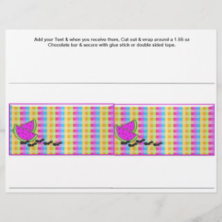 Picnic BarBQ Party GRILLEN Custom Candy Bar Wrappe Flyer