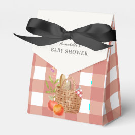 Picnic Basket Red Gingham Baby Shower Geschenkschachtel