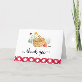 Picnic Birthday Party Danke-Card Dankeskarte