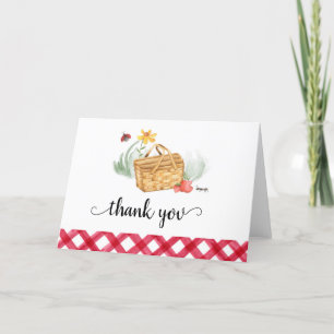 Picnic Birthday Party Danke-Card Dankeskarte