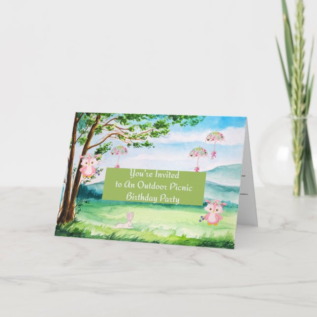 Picnic Birthday Party Einladung für Kind (Vorderseite)