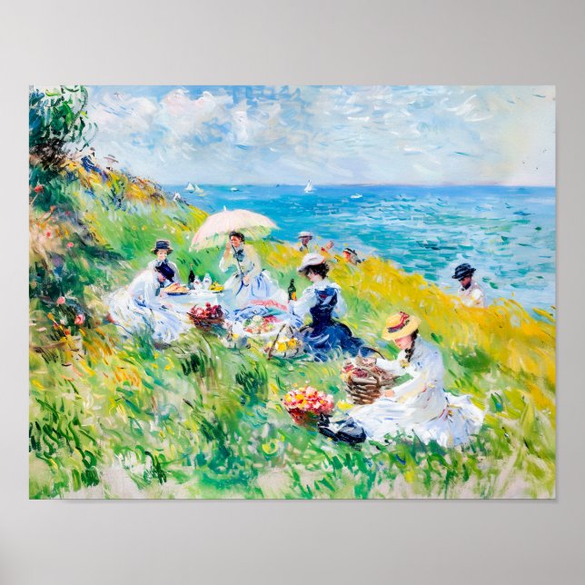 Picnic by Sea - Impressionist Artwork Poster (Vorne)