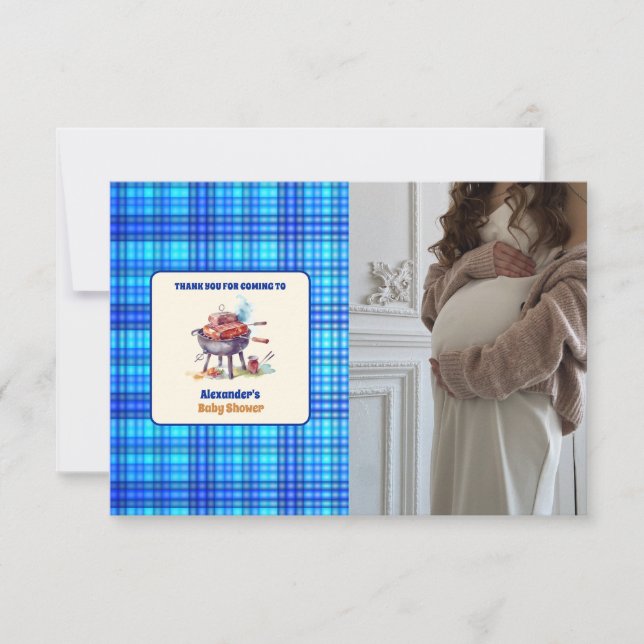 Picnic Cloth Baby Q Babydusche Dankeskarte (Vorderseite)