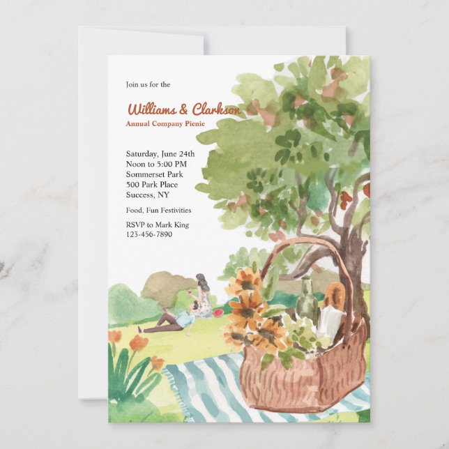 Picnic-Einladungen Einladung (Vorderseite)