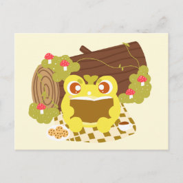 Picnic Frog liest ein Buch Postkarte