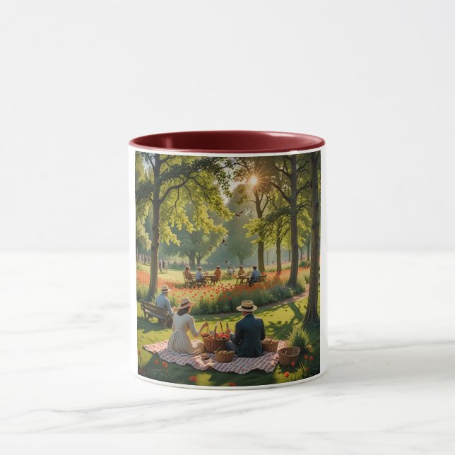 Picnic Fun Nature Friendship Bond Tasse (Zentrum)