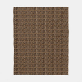 Picnic Funny Wicker Typografie Brown Text Blanket Fleecedecke
