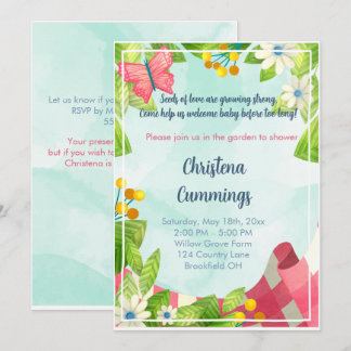 Picnic Garden Seeds of Love – Baby Shower Einladung