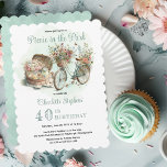 Picnic im Park Floral 40. Geburtstag Party Einladung<br><div class="desc">Hübsch als Picknickkorb und blumengeschmücktes Fahrrad "Picnic in the Park" 40. Geburtstag Party Design. Composite Design von Holiday Hearts Designs.</div>