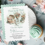 Picnic im Park Floral 70. Geburtstagsparty Einladung<br><div class="desc">Hübsch als Picknickkorb und blumengeschmücktes Fahrrad "Picnic in the Park" 70. Geburtstagsparty Design. Composite Design von Holiday Hearts Designs.</div>