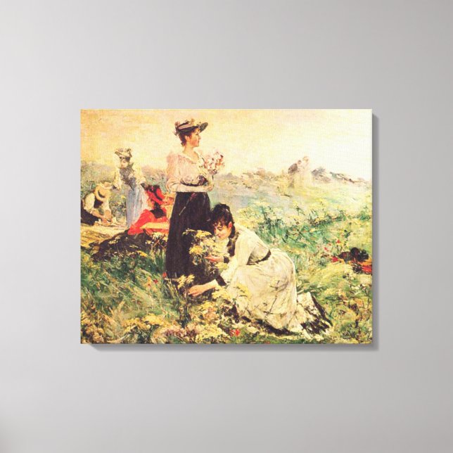 Picnic in der Normandie von Juan Luna. Leinwanddruck (Vorderseite)