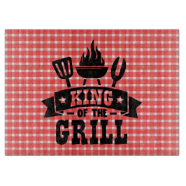 Picnic Kariert King of the Grill Schneidebrett