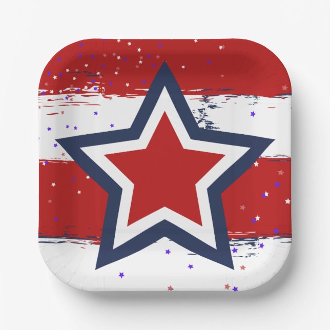 Picnic mit Uncle Sam Pappteller (Vorderseite)