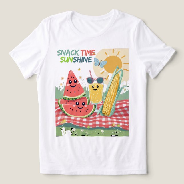 Picnic Pals – Summer Snack Squad Tri-Blend Shirt (Design Vorderseite)