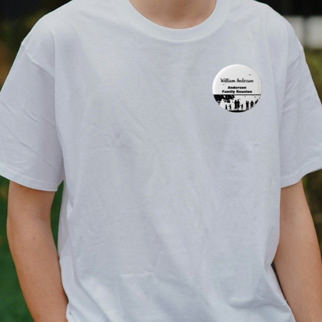 Picnic Silhuoette Family Wiedersehen mit Name Button (Von Creator hochgeladen)