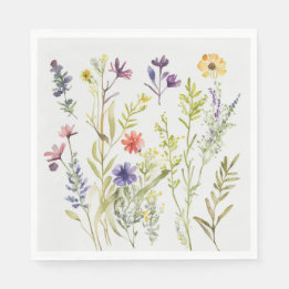 Picnic Tellers - Hübsche Wildblumen Serviette