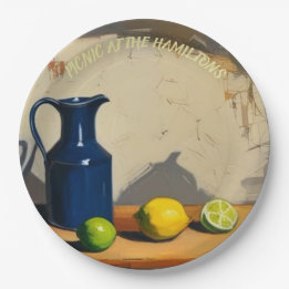 Picnic Tellers - Rustic Jug Italianate Limes Pappteller