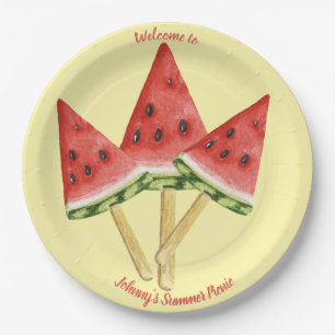Picnic Tellers - Wasser Melone Scheiben Personalis Pappteller