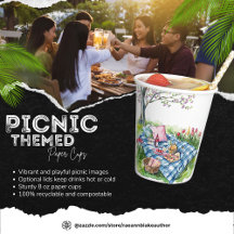 Picnic Themed Paper Cups