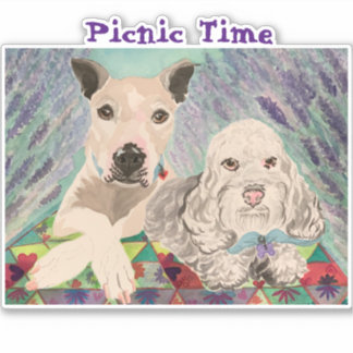 Picnic Time Dogs Aufkleber