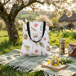 Picnic Time Sweet Illustriert Tote Bag Tasche