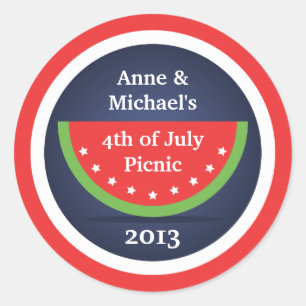 Picnic Watermelon 4. Juli Party Stickers