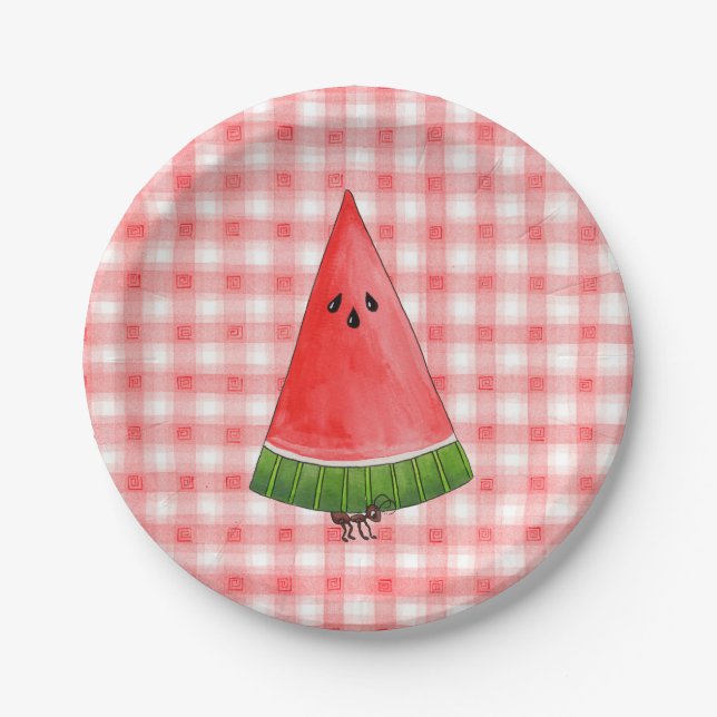 Picnic Watermelon Pappteller (Vorderseite)