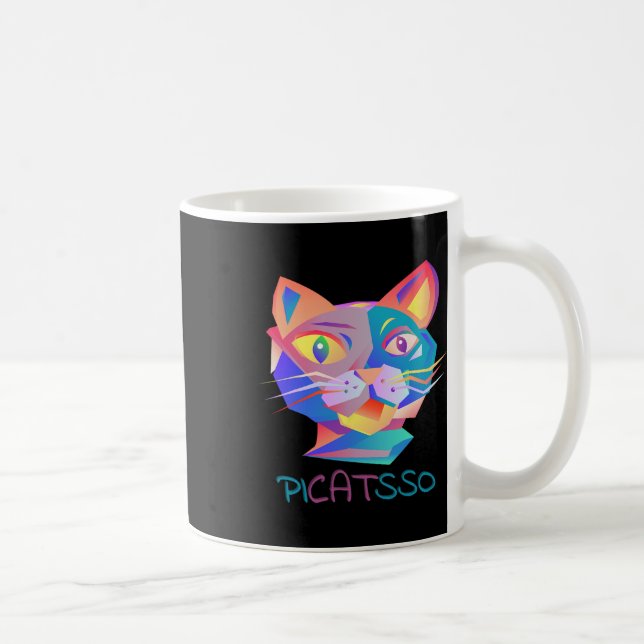 Pico Art Funny Abstrakt Cat Kaffeetasse (Rechts)