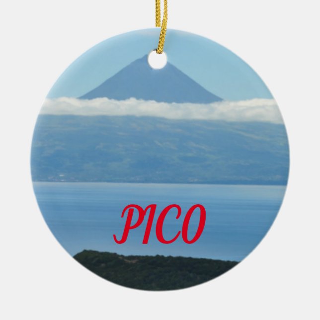 Pico Azores Panoramic Christmas Ornament (Vorne)