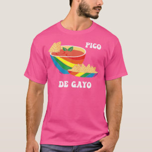 Pico De Gayo Rainbow Mexican LGBT Lesbian Gay Prid T-Shirt