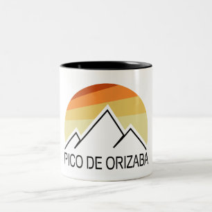 Pico de Orizaba Mexico Retro Zweifarbige Tasse