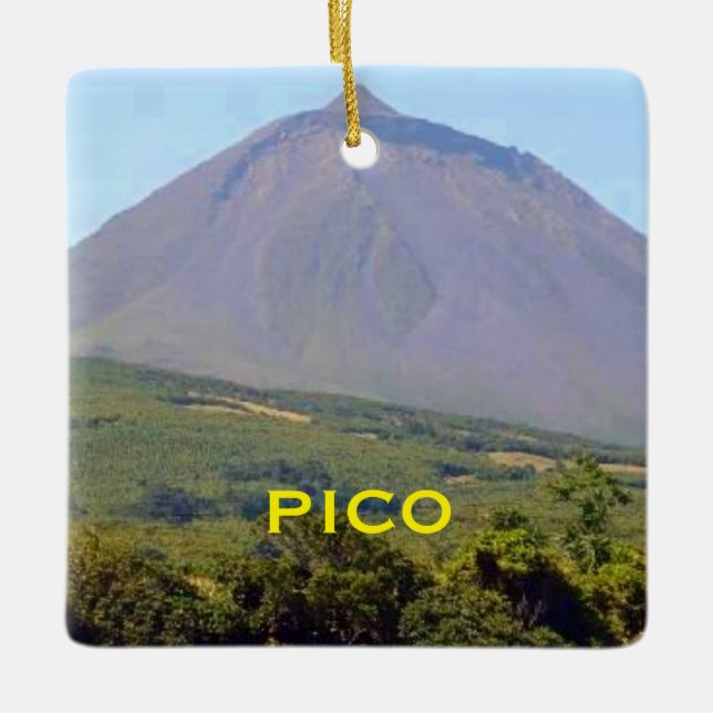 Pico Gebirgsazoren-Weihnachtsverzierung Keramikornament (Vorderseite)