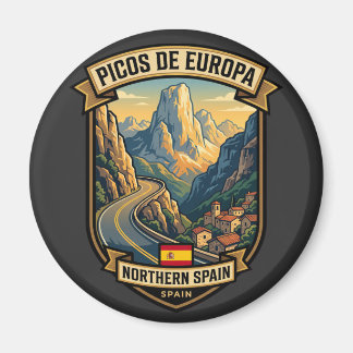 Picos de Europa Spanien Gebirgsroute Magnet