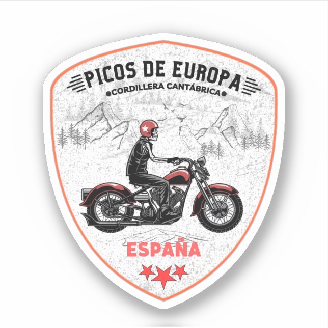 Picos de Europa Spanisch Kantabrien Aufkleber (Vorderseite)