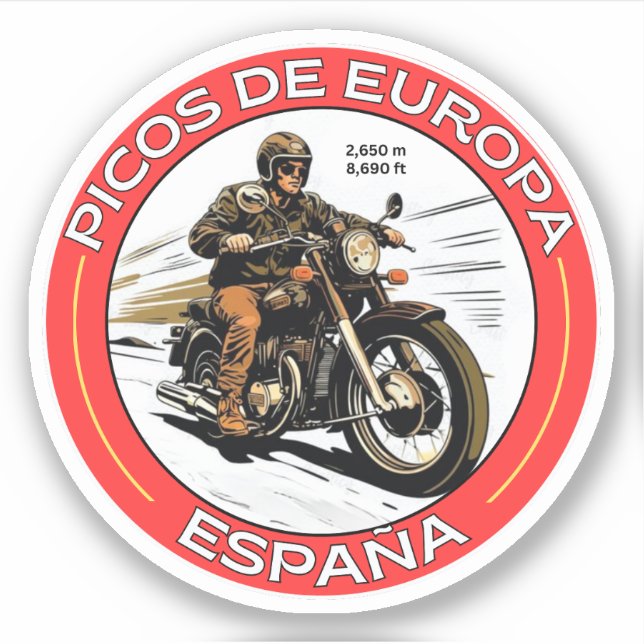 Picos de Europa spanisch Kantabrien Motor Aufkleber (Vorderseite)