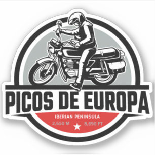 Picos de Europa spanische Kantabrische Berge Motor Aufkleber