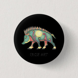 Pictish Boar Sun Button