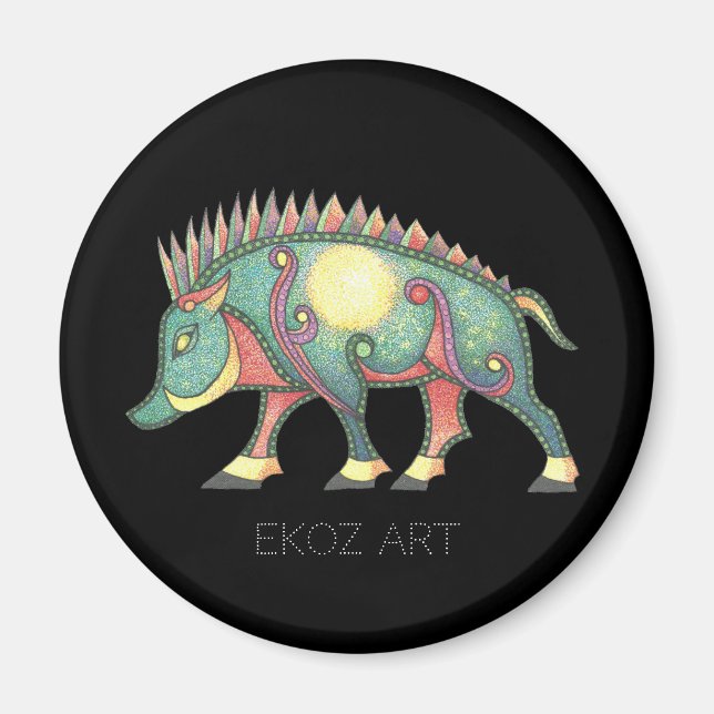 Pictish Boar Sun Magnet (Vorne)