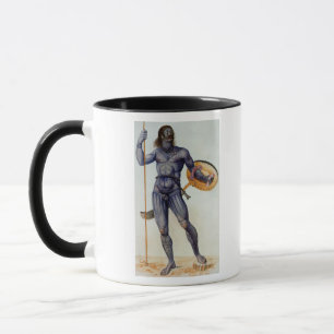 Pictish Mann, der ein Schild hält Tasse
