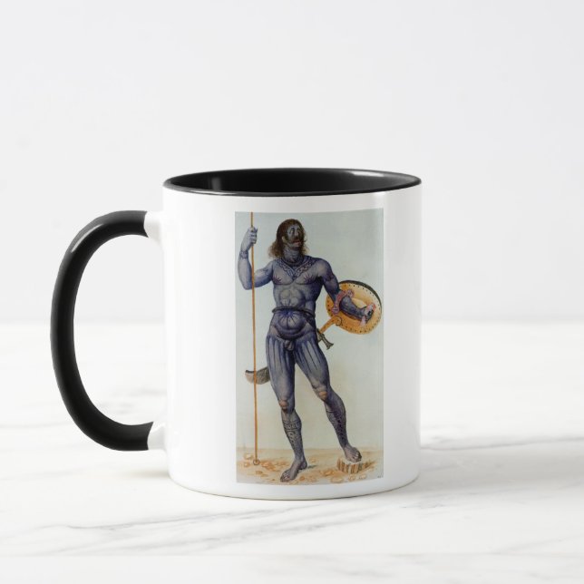 Pictish Mann, der ein Schild hält Tasse (Links)