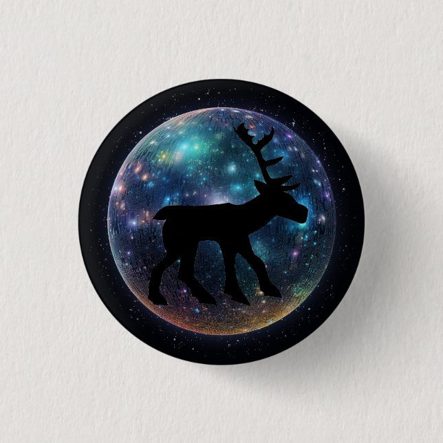Pictish Stag Space Orb Button (Vorderseite)