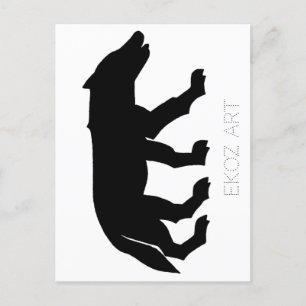 Pictish Wolf Cutout Postkarte