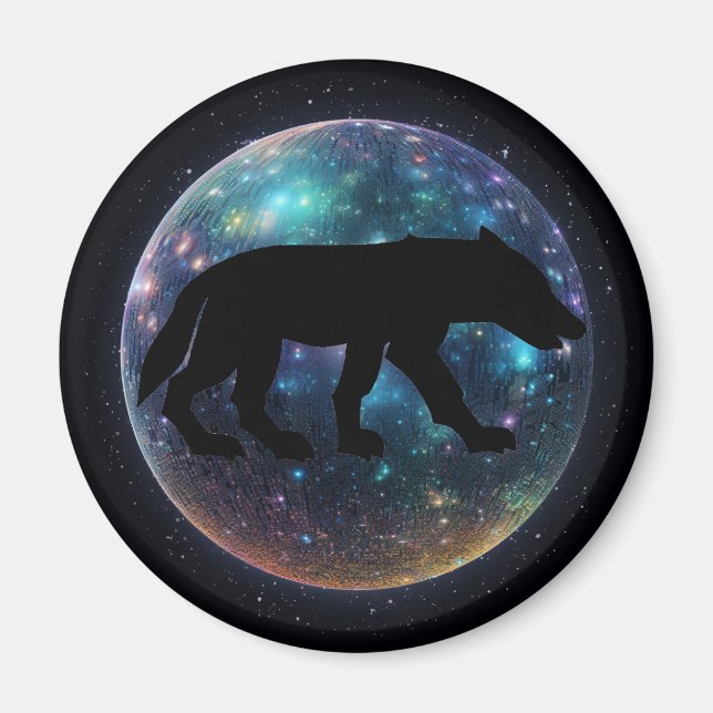 Pictish Wolf Space Orb Magnet (Vorne)
